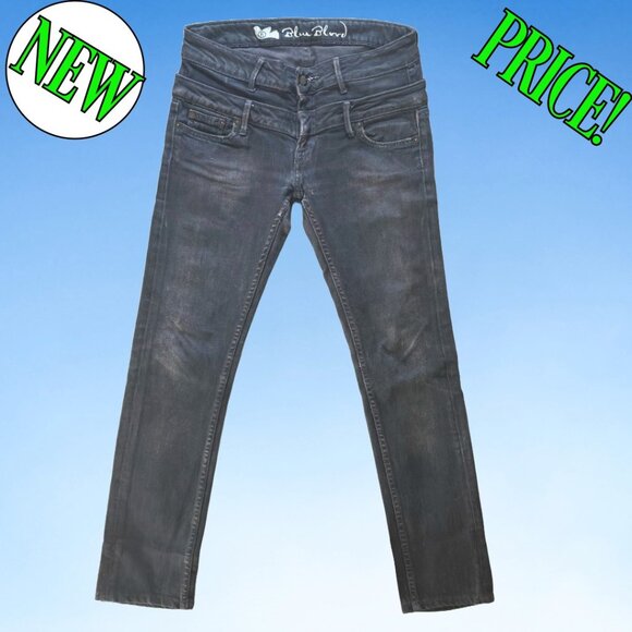 Rare 00s Blue Blood Double Waist Jeans, Sz 27 - Picture 1 of 9